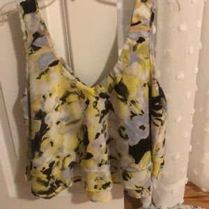 Floral watercolor tank top